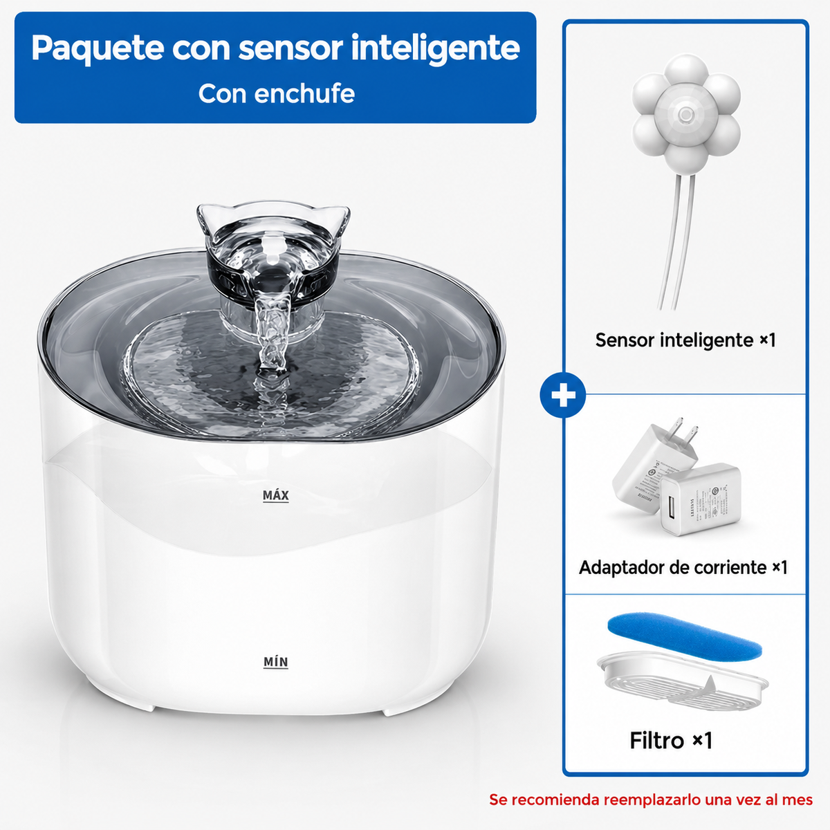 Fuente de Agua Automática para Gatos y Perros