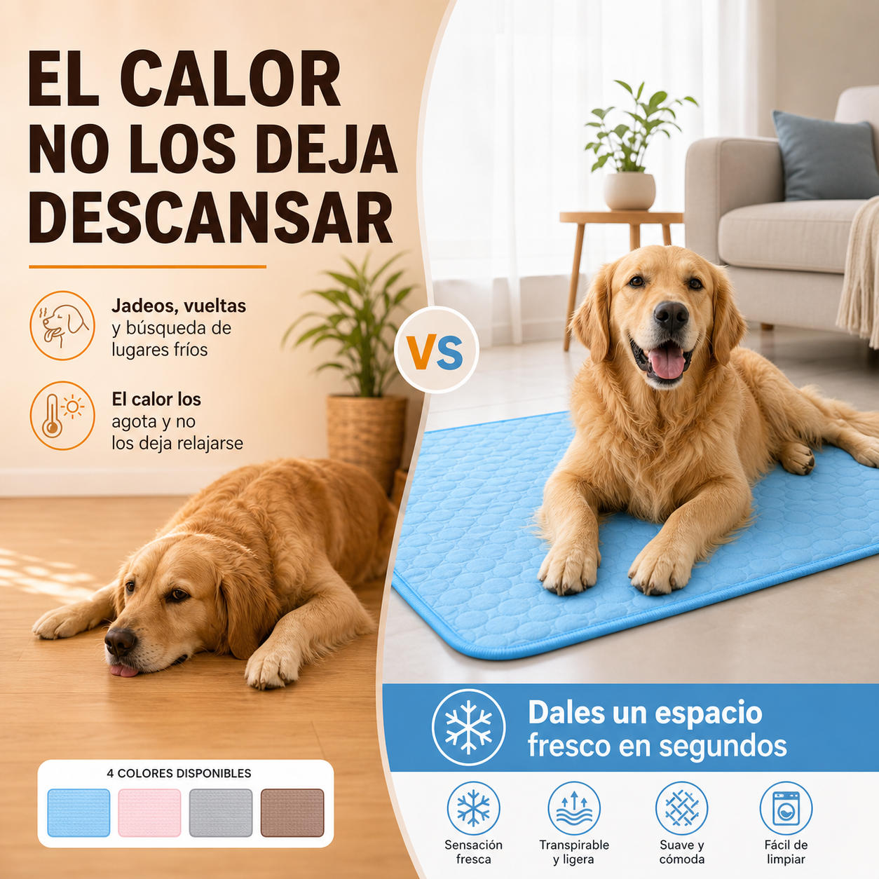 Alfombrilla Refrigerante para Perros y Gatos | Descanso Fresco en Verano