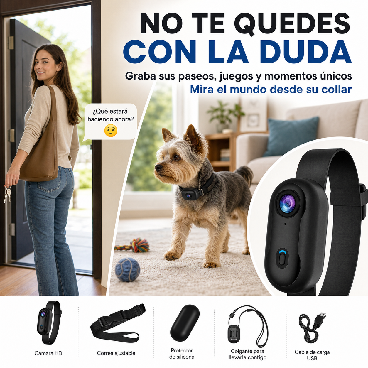 Cámara Inteligente para Mascotas | Mira Qué Hace en Casa