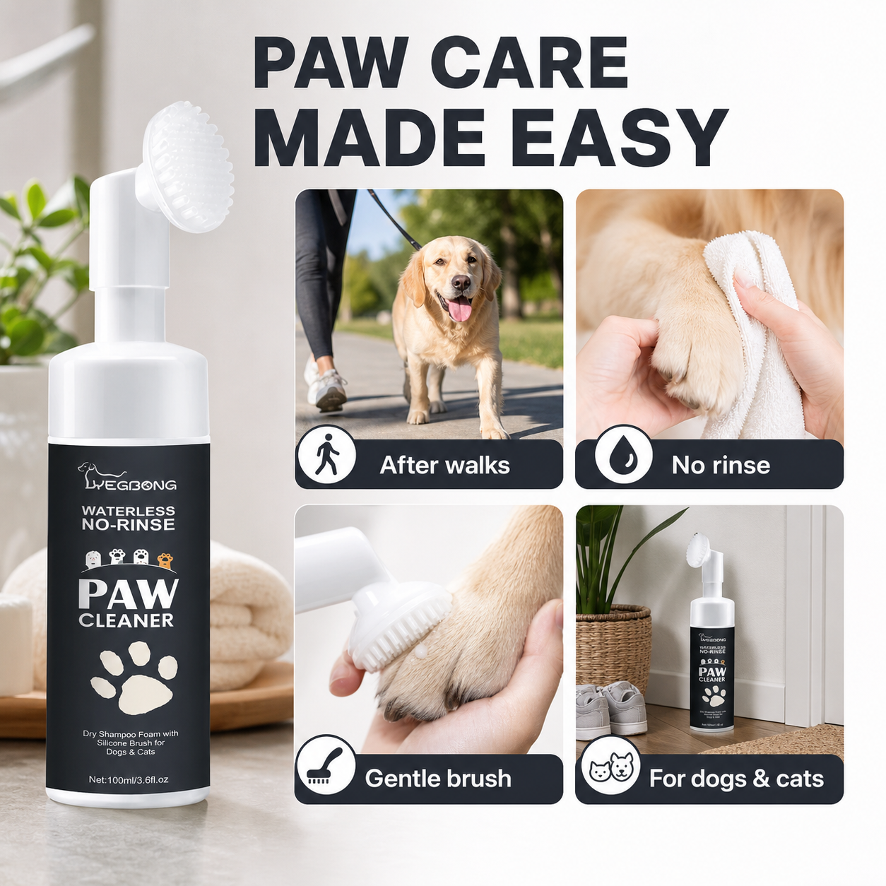 Limpiador de Patas Portátil para Perros | Casa Limpia Después del Paseo