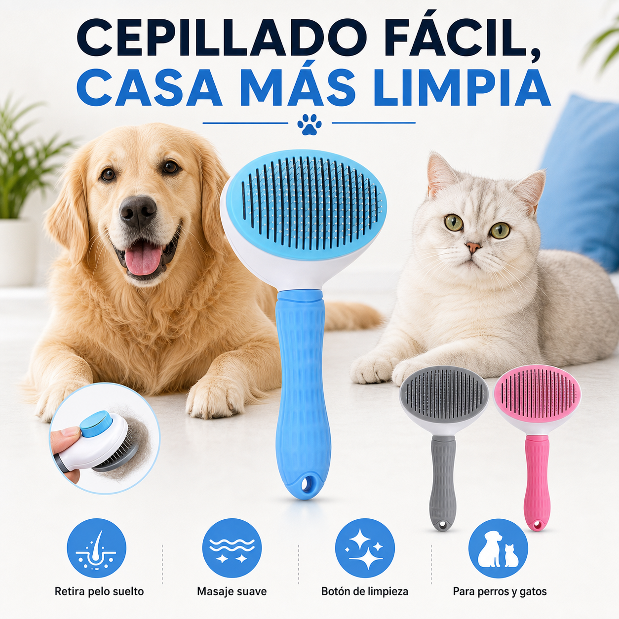 Cepillo Esquinero para Gatos | Auto-Cuidado y Entretenimiento Diario