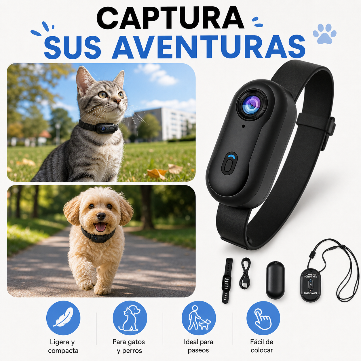 Cámara Inteligente para Mascotas | Mira Qué Hace en Casa