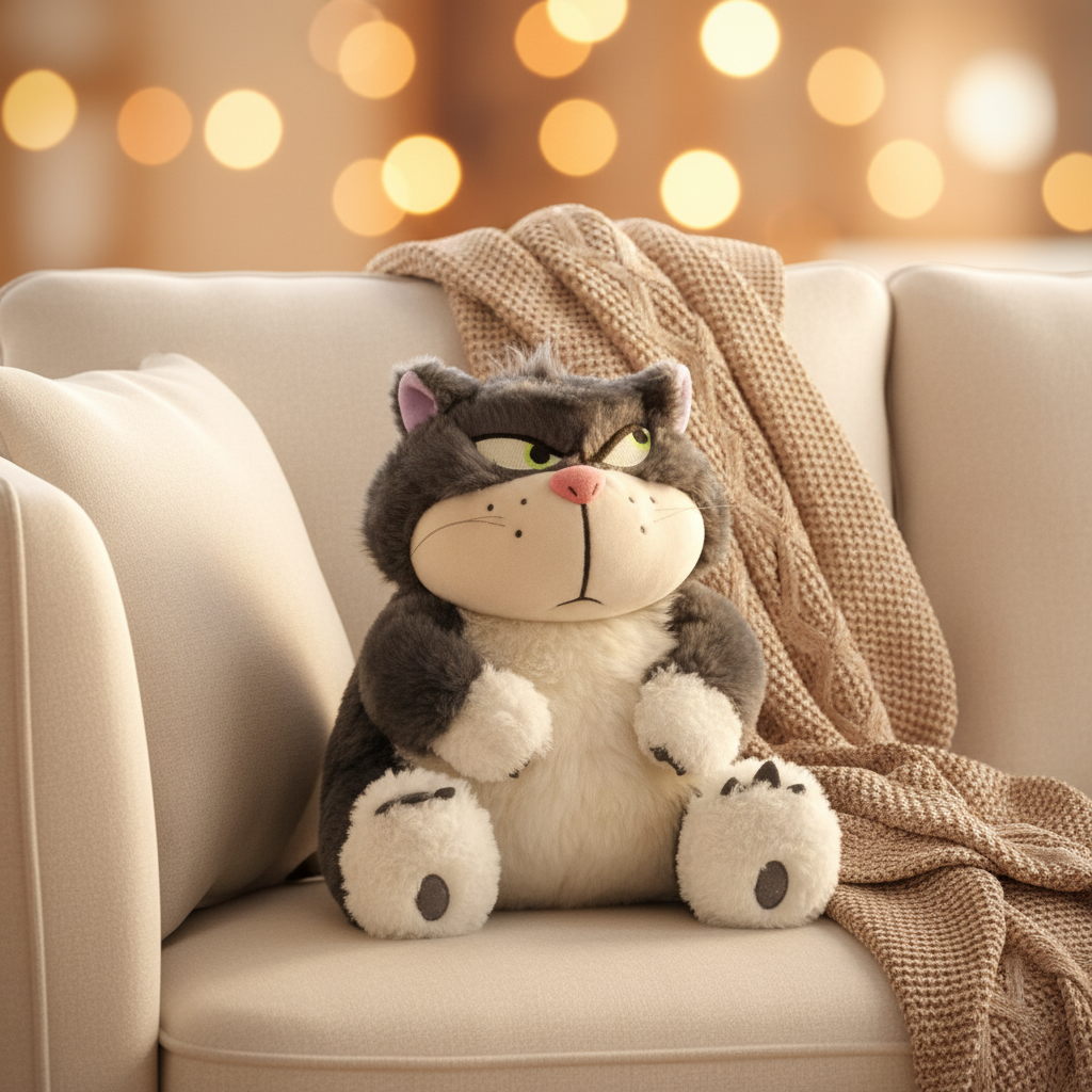 Peluche Gato Gruñón XL — Suave, Abrazable y con Mucho Carácter